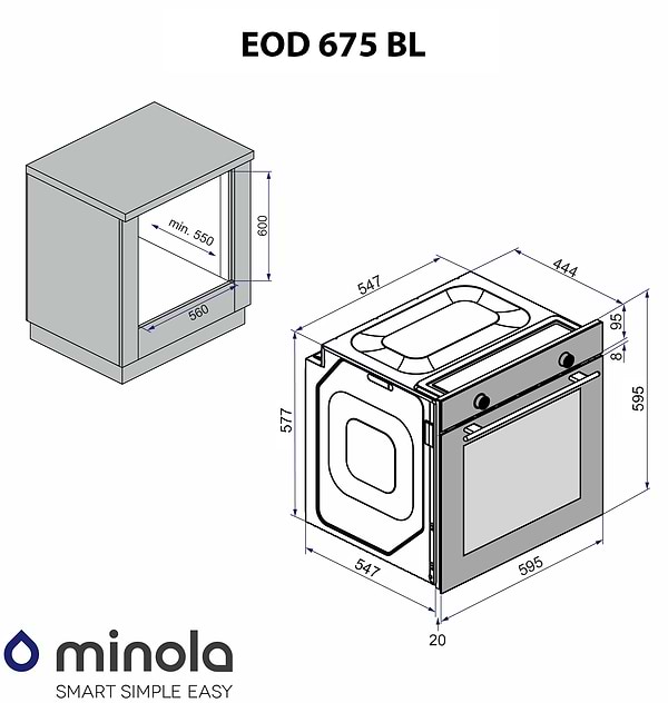 Фото - Духовой шкаф электрический Minola EO 675 BL