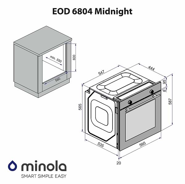 Фото - Духова шафа Minola EOD 6804 Midnight