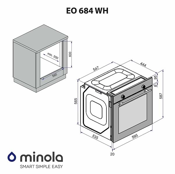 Фото - Духова шафа електрична Minola EO 684 WH