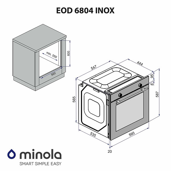 Фото - Духовой шкаф электрический Minola EOD 6804 INOX