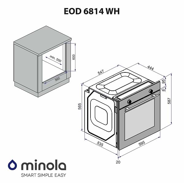 Фото - Духова шафа електрична Minola EOD 6814 WH