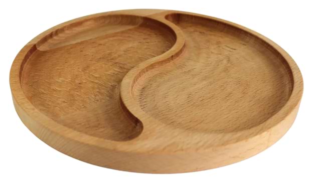 Менажниця Brizoll MEN6-25 Бук DUO діаметр 25 см 2 секцій - Фото 1