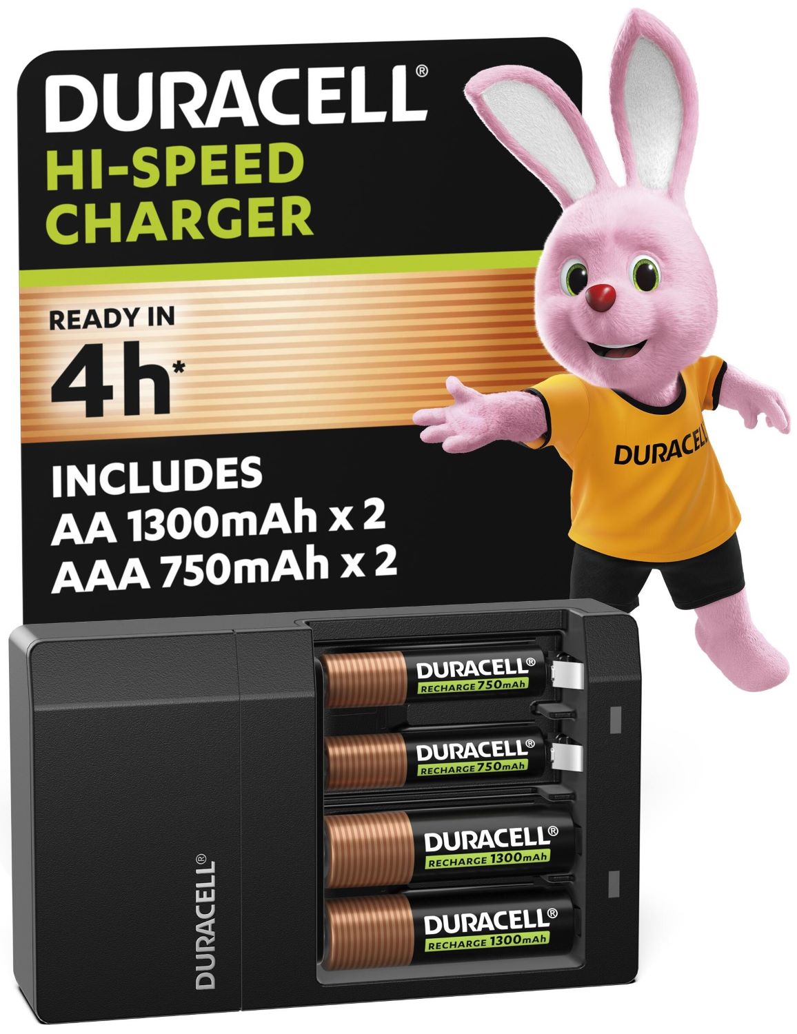 З/пристрій для акумуляторів AA/AAA Duracell CEF14 + 2AA1300 + 2AAА750
