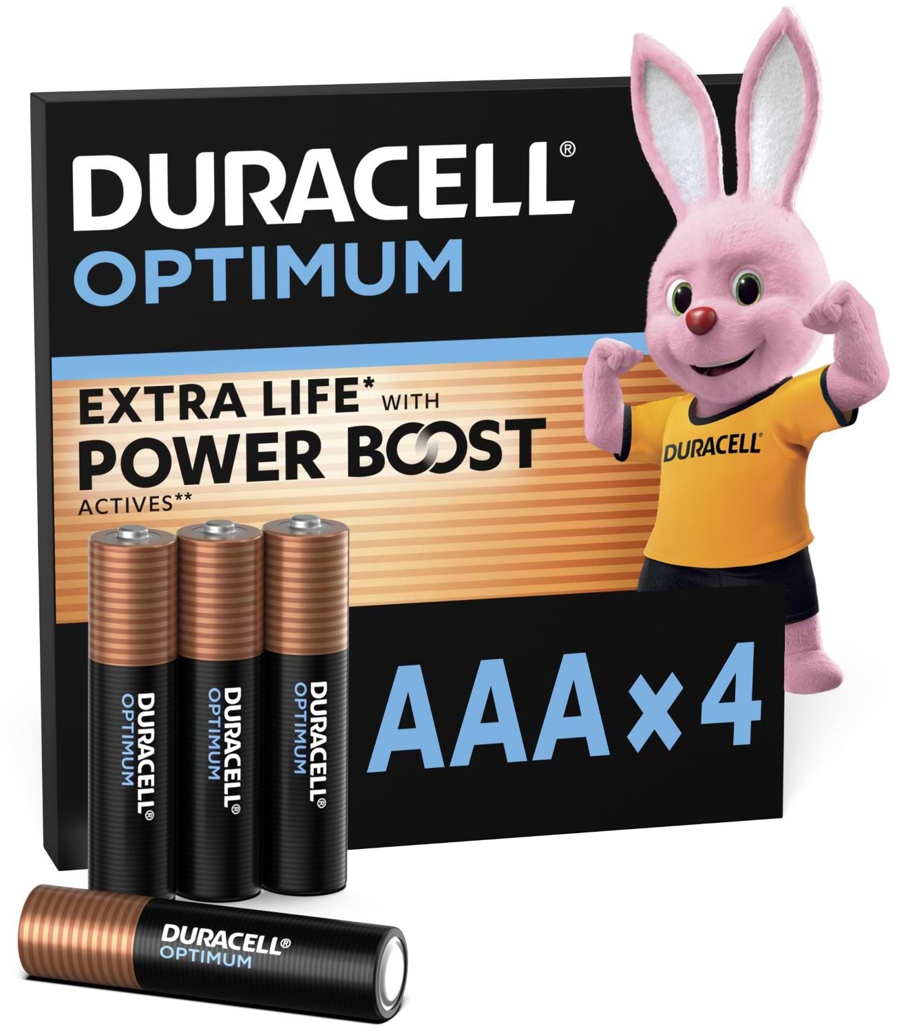 Батарейка тип AAA Duracell LR03 KPD 04*10 OPTIMUM УП. 1X4 ШТ