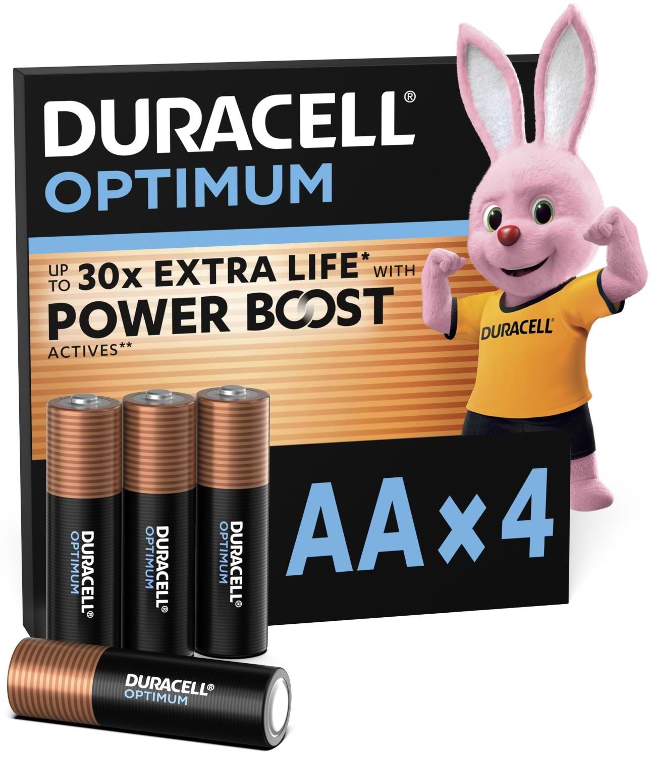 Батарейка тип AA Duracell LR06 KPD 04*10 OPTIMUM УП. 1X4 ШТ