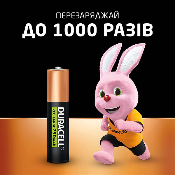 Фото - Уценка - Аккумулятор тип AAA Duracell HR03 (AAA) 750mAh уп. 4 шт