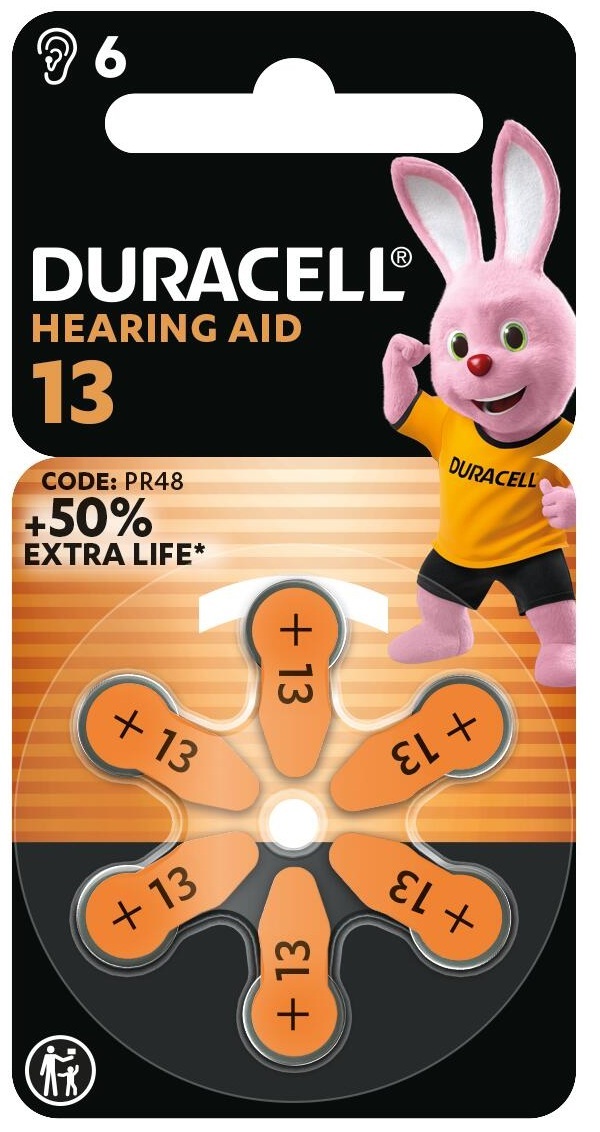 Батарейка Duracell HA 13 уп. 6 шт.