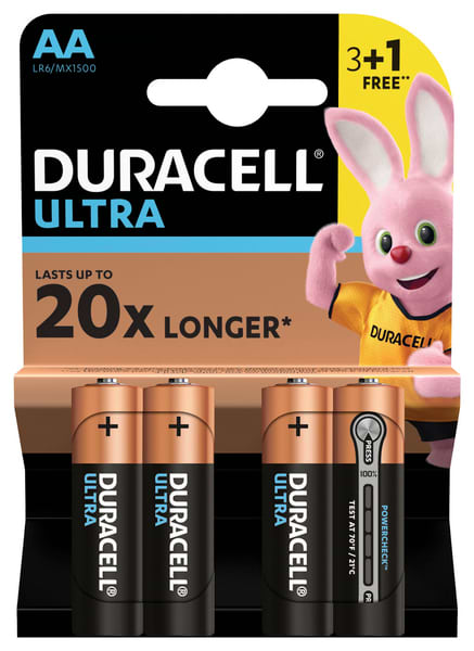 Фото - Батарейка тип AA Duracell MN1500 (LR06) Ultra уп. 1x(3+1) шт. (5004811)