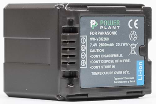 Аккумулятор для фотокамеры PowerPlant Panasonic VW-VBG260 Chip 2800mAh (DV00DV1276)