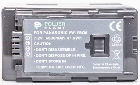 Фото - Акумулятор для фотокамери PowerPlant Panasonic VW-VBG6 6600mAh (DV00DV1279)