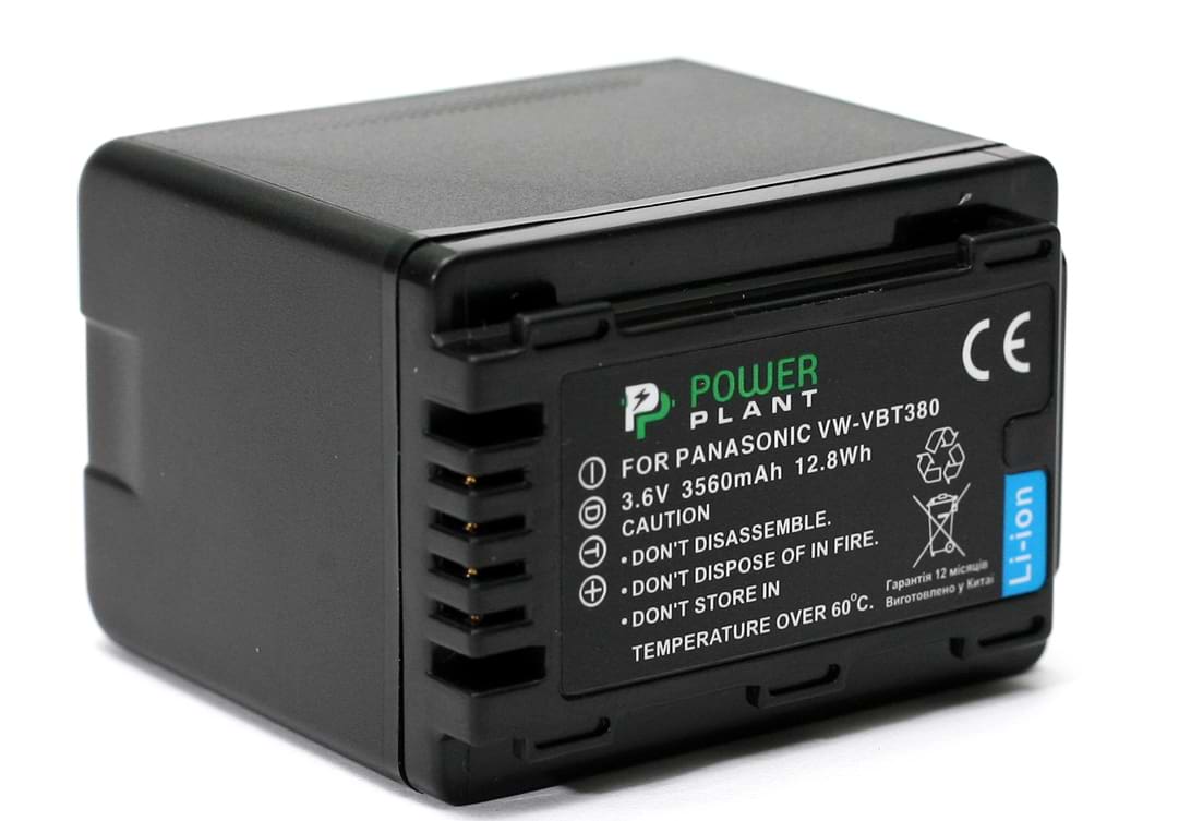 Аккумулятор для фотокамеры PowerPlant Panasonic VW-VBT380 3560mAh (DV00DV1411)