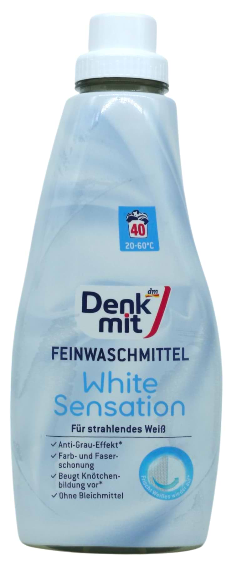 Гель для прання Denkmit для білих речей White Sensation 1 л (DWGWS1000) - Фото 1