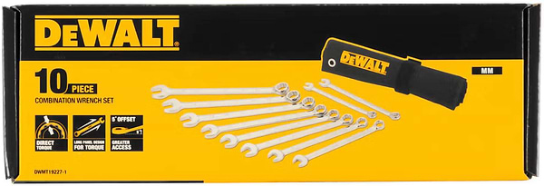 Фото - Набор комбинированных ключей DeWALT 10 шт. (DWMT19227-1)