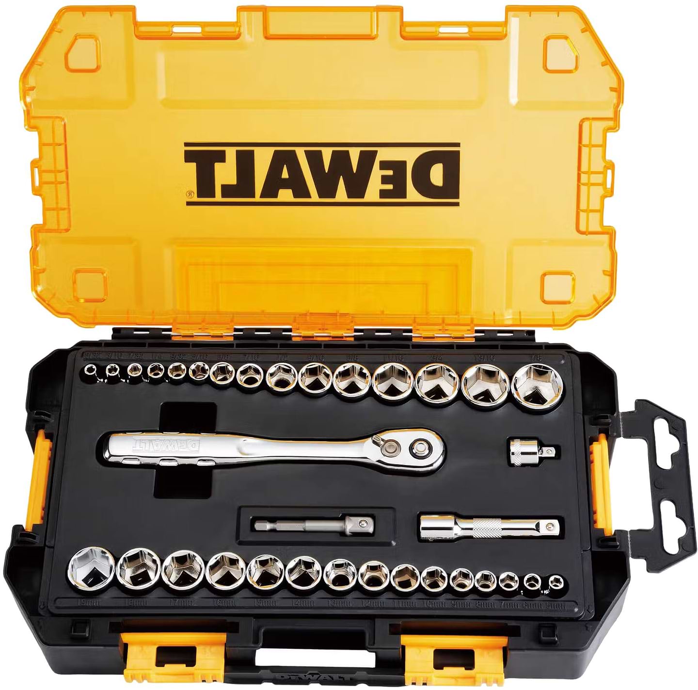 Набір торцевих голівок DeWALT 1/4", 3/8" 34 шт. (DWMT45034-0)