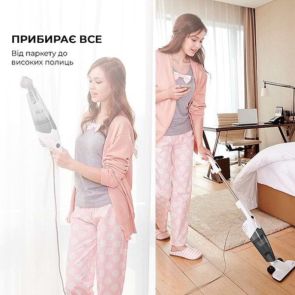 Фото - Уцінка - Пилосос ручний для дому Deerma Corded Hand Stick Vacuum Cleaner (DX118C)