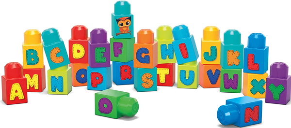 Фото - Пластиковий конструктор для малюків Mega Bloks Поезд с буквами (DXH35)