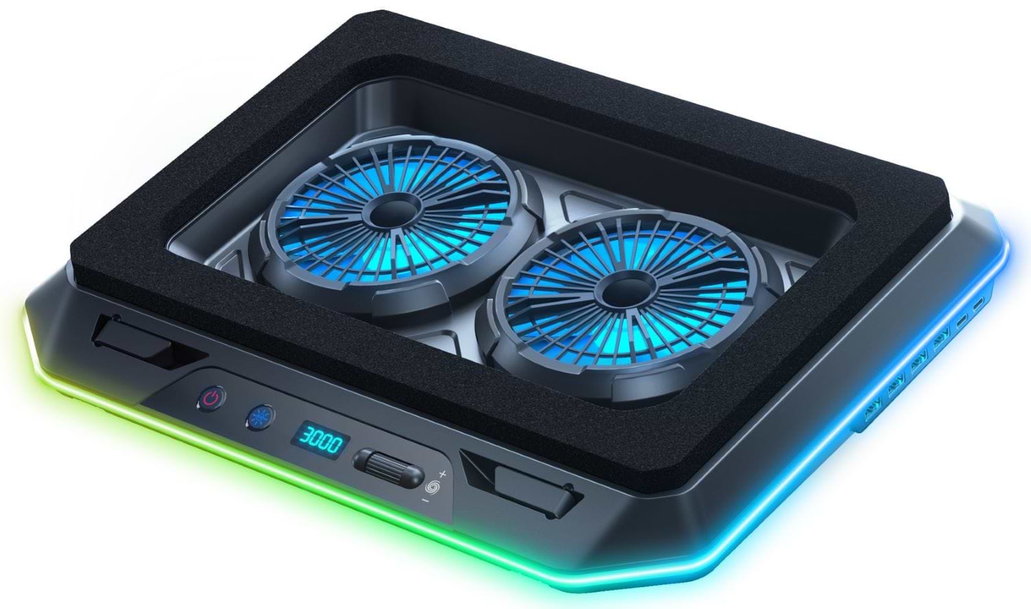 Подставка под ноутбук охлаждающая Dyxon MEGAFREEZE 15 Gaming PRO RGB illumination Black (DXNMGFGP15B) - Фото 1