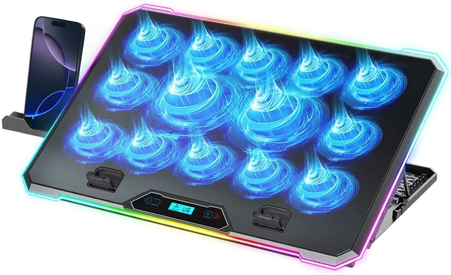 Підставка під ноутбук охолоджуюча Dyxon MEGAFREEZE 16 Gaming PRO RGB illumination Black (DXNMGFGP16B) - Фото 1