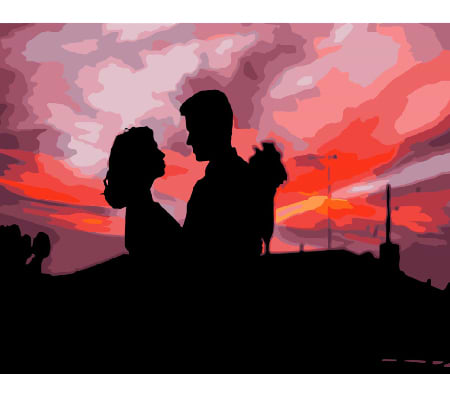 Картина за номерами Strateg Побачення на заході 40х50 см (DY111)