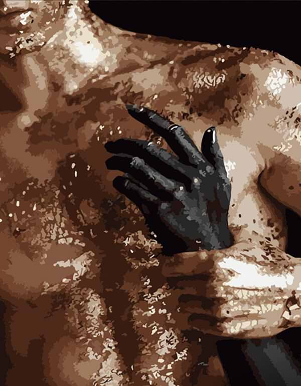 Фото - Картина за номерами Strateg Тело в золоте 40х50 см (DY367)