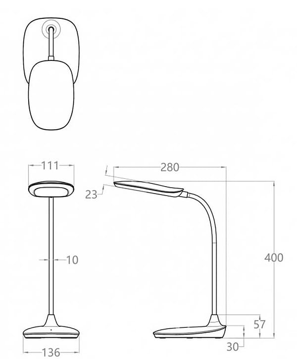 Фото - Настільна лампа Євросвітло Ridy Flex-01 Біла (000059655)