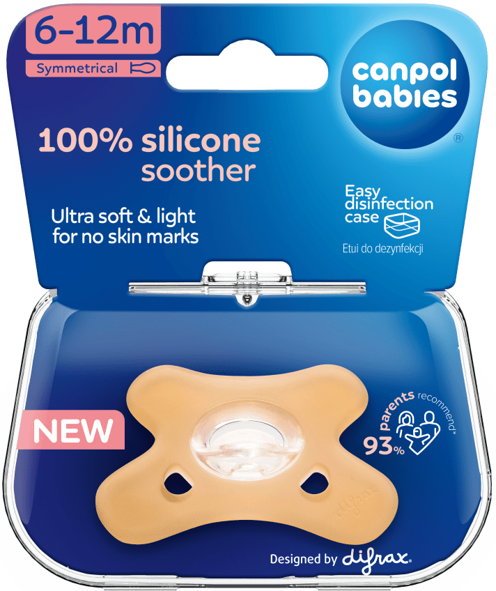 Симетрична пустушка Canpol babies 6-12 міс - помаранчева (24/002_ora)