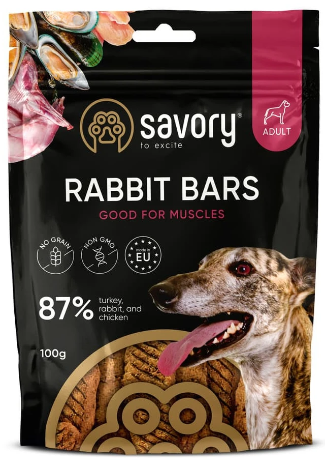 Ласощі для собак Savory Bars With Rabbit 100 г (4820261921113)