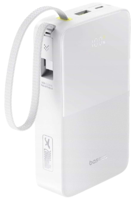Батарея мобільна Baseus EnerFill FC51 20000 Bipow2 Pro 22,5 White+ Кабель USB-C (E0027700) - Фото 1