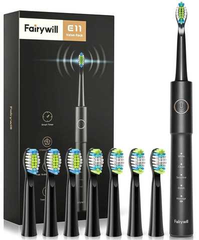 Фото - Зубна щітка електрична Fairywill E11 Black