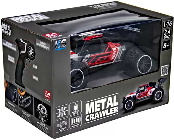 Фото - Радіокерована машинка Sulong Toys METAL CRAWLER з р/к - NOVA (сіро-червоний, метал. корпус, акум.3,7V, 1:16) (SL-231RHGR)