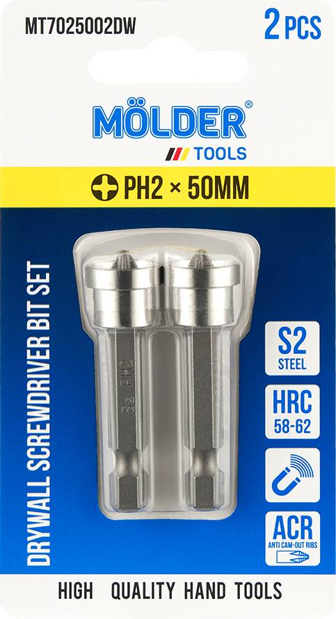 Біта для викрутки Molder PH2x50 мм 2 шт. (MT7025002DW)