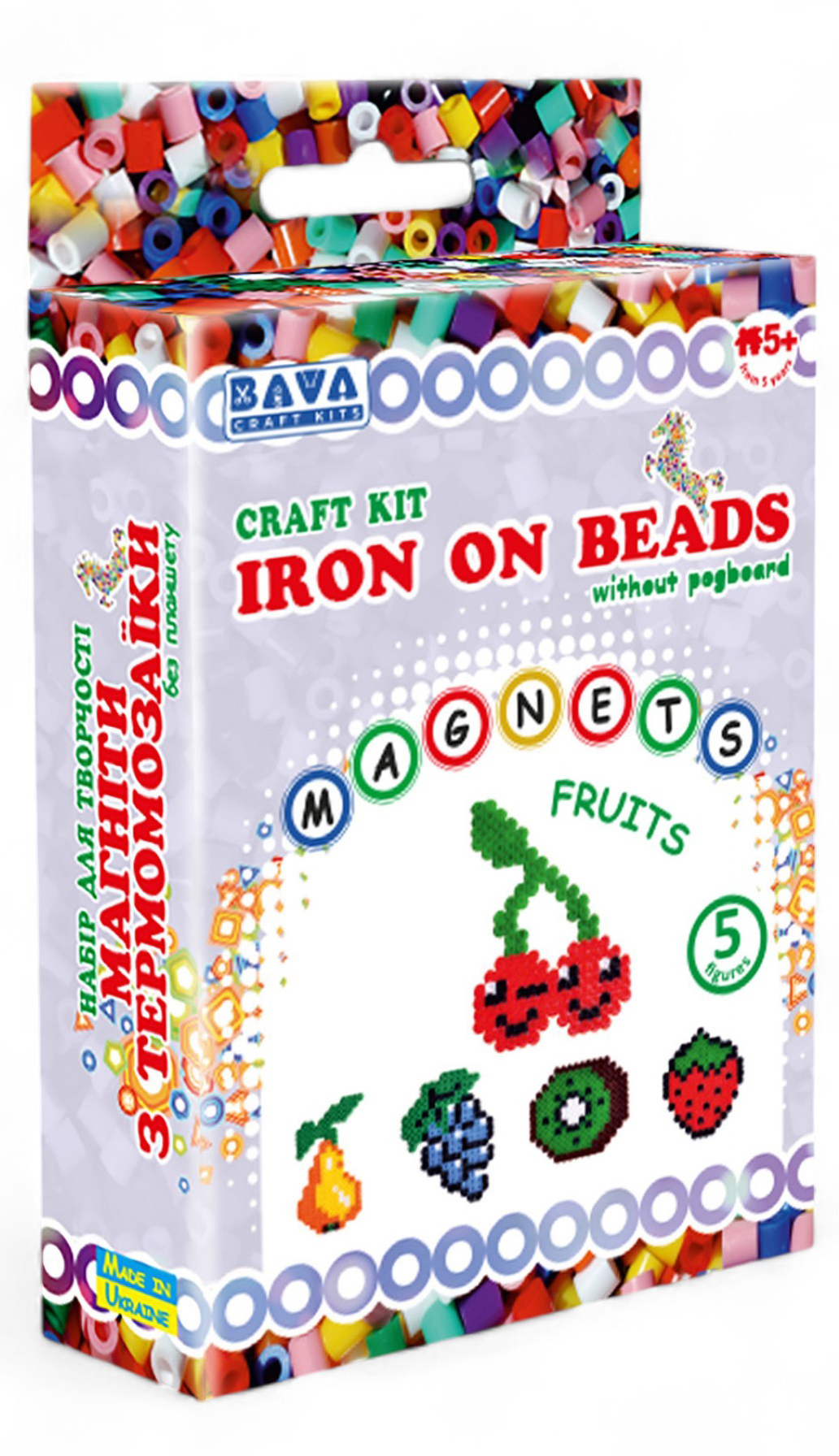 Набор для изготовления декора Умняшка Магниты из термомозаики без планшета Фрукты (ТМ-020)