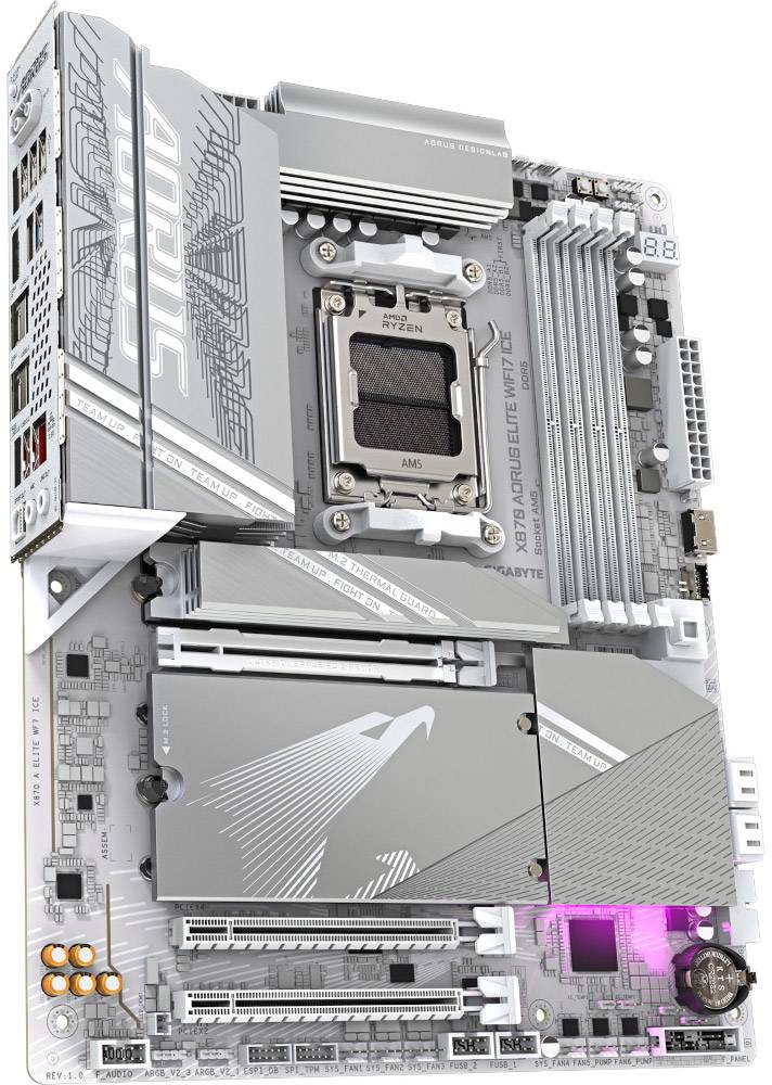 Фото - Материнська плата Gigabyte X870 AORUS ELITE WIFI7 ICE DDR5