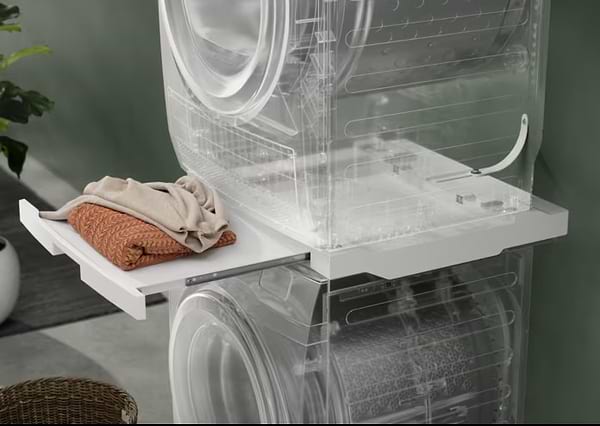 Фото - Комплект техники Electrolux Стиральная машина с фронтальной загрузкой + Сушильная машина + Комплект креплений для установки в колонну Electrolux EW7F3414U + EW7D394U + E1WYHSK2