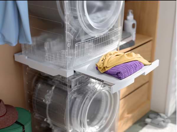 Фото - Комплект техники Electrolux Стиральная машина с фронтальной загрузкой + Сушильная машина + Комплект креплений для установки в колонну Electrolux EW7F3414U + EW7D394U + E1WYHSK2