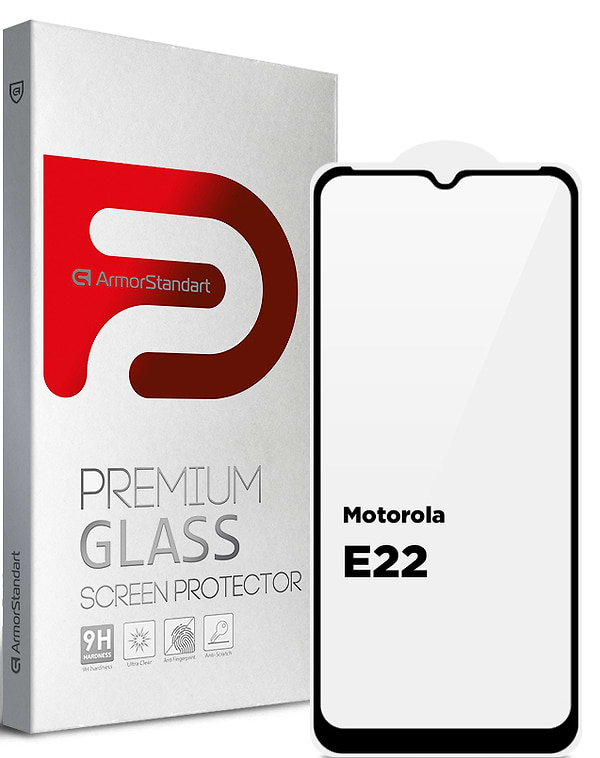 Фото - Захисне скло для смартфону Armorstandart Full Glue for Motorola E22 Black (ARM65551)