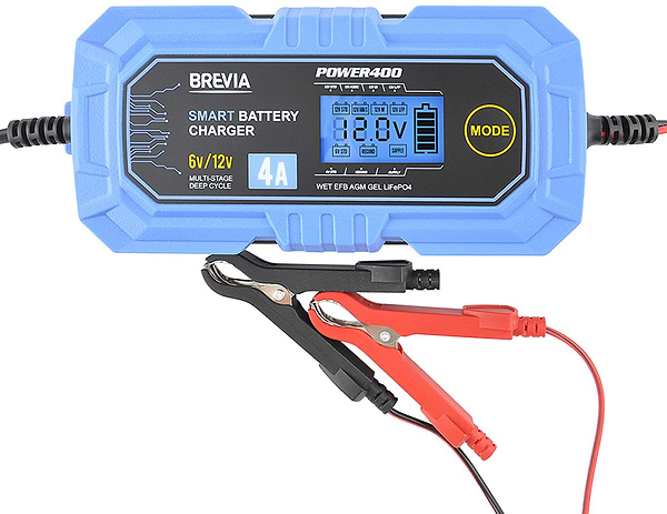 Фото - Пускозарядний пристрій Brevia POWER400 4A 6V/12V 4-120Ah (20400EP)