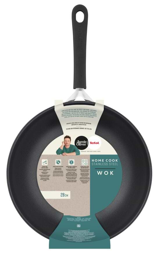 Фото - Сковорода ВОК Tefal E3031955 Jamie Oliver Home Cook 28 см