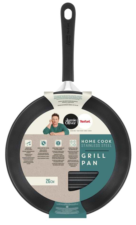 Фото - Сковорода гриль Tefal E3039075 Jamie Oliver Home Cook 26 см