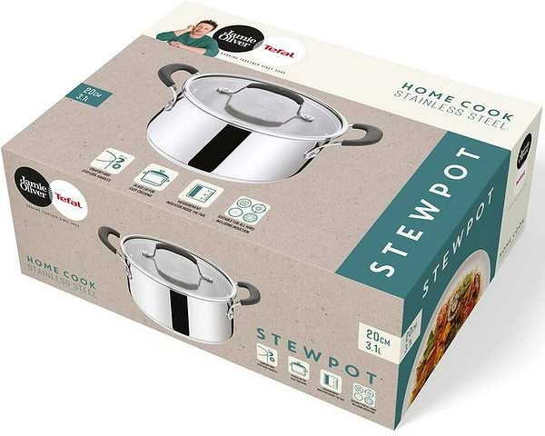 Фото - Каструля Tefal E3184455 Jamie Oliver Home Cook  20 см/3,1 л