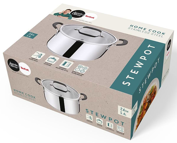 Фото - Кастрюля Tefal E3184655 Jamie Oliver Home Cook 24 см/5,4 л