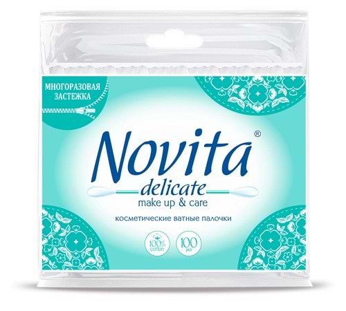 Фото - Ватные палочки Novita Delikate 100 шт. (4823071615906) Фото - Ватные палочки Novita Delikate 100 шт. (4823071615906)