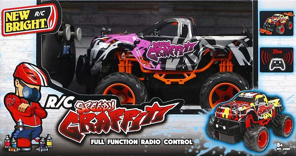 Фото - Уценка - Радиоуправляемая машинка 1:24 New Bright GRAFFITI TRUCK Violet (2408F)