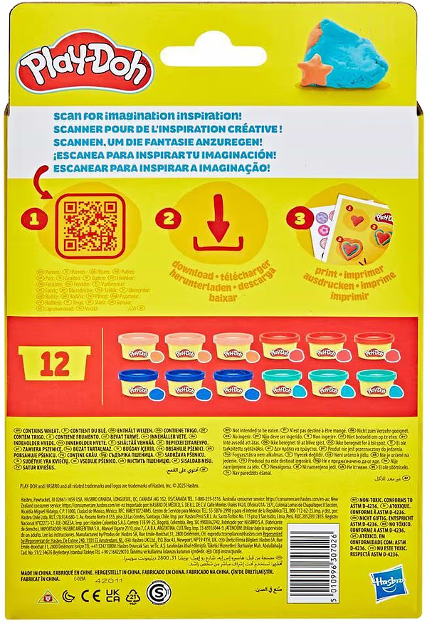 Фото - Матеріали Hasbro Play-Doh Набір маси для ліплення 12 баночок (G0519)