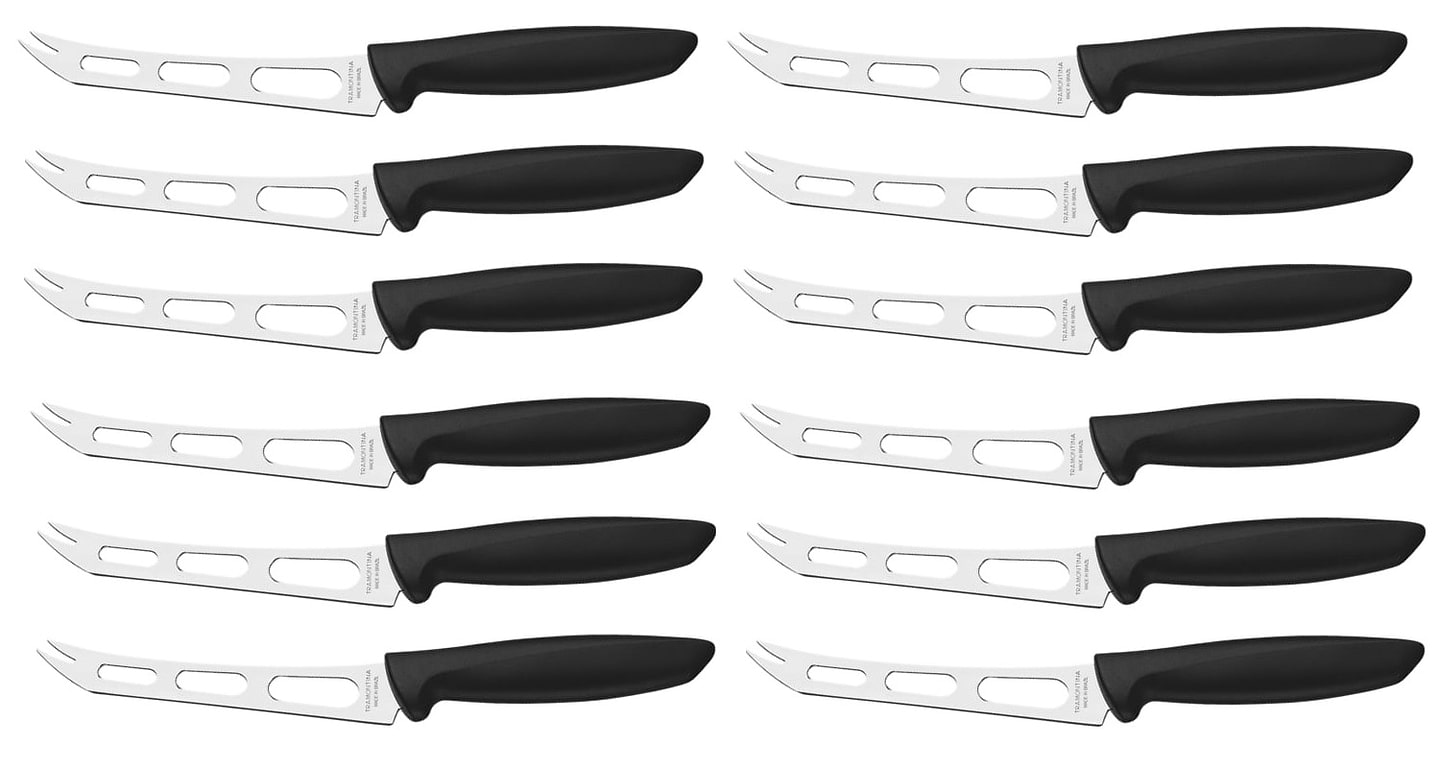 Набір ножів Tramontina Plenus Black для сиру 152 мм 12 шт (23429/006) - Фото 1