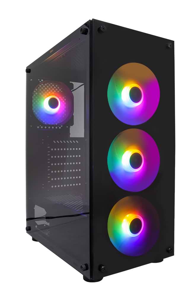 Корпус 1stPlayer V3-B-4F1 Black без БП