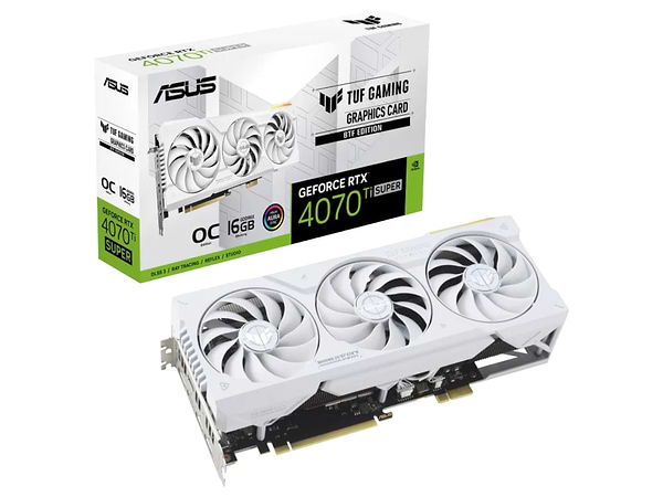 Фото - Відеокарта Asus GeForce RTX 4070 Ti SUPER 16GB GDDR6X OC (TUF-RTX4070TIS-O16G-BTF-WHITE) Фото - Відеокарта Asus GeForce RTX 4070 Ti SUPER 16GB GDDR6X OC (TUF-RTX4070TIS-O16G-BTF-WHITE)