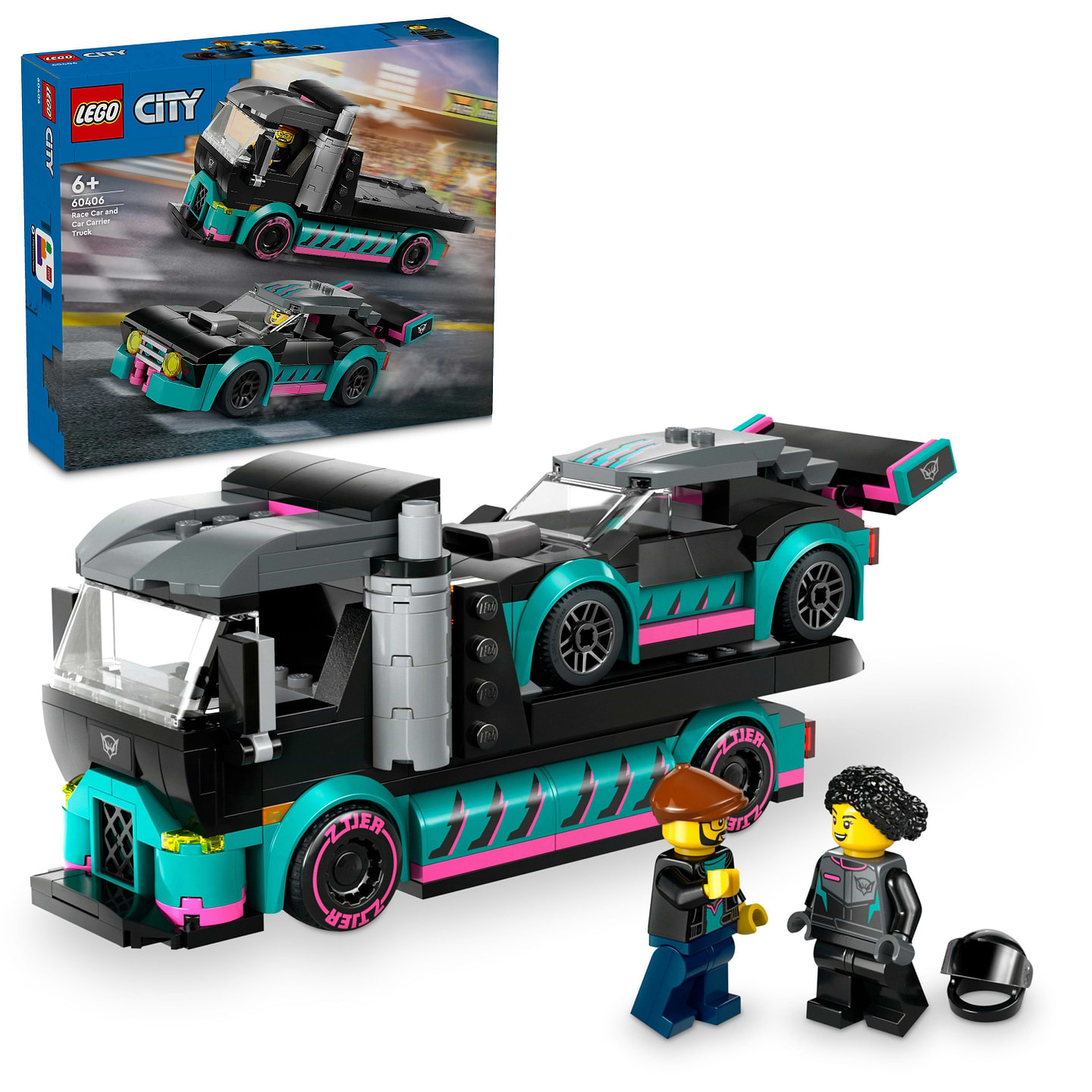 Конструктор LEGO City Автомобиль для гонок и автовоза (60406) - Фото 1