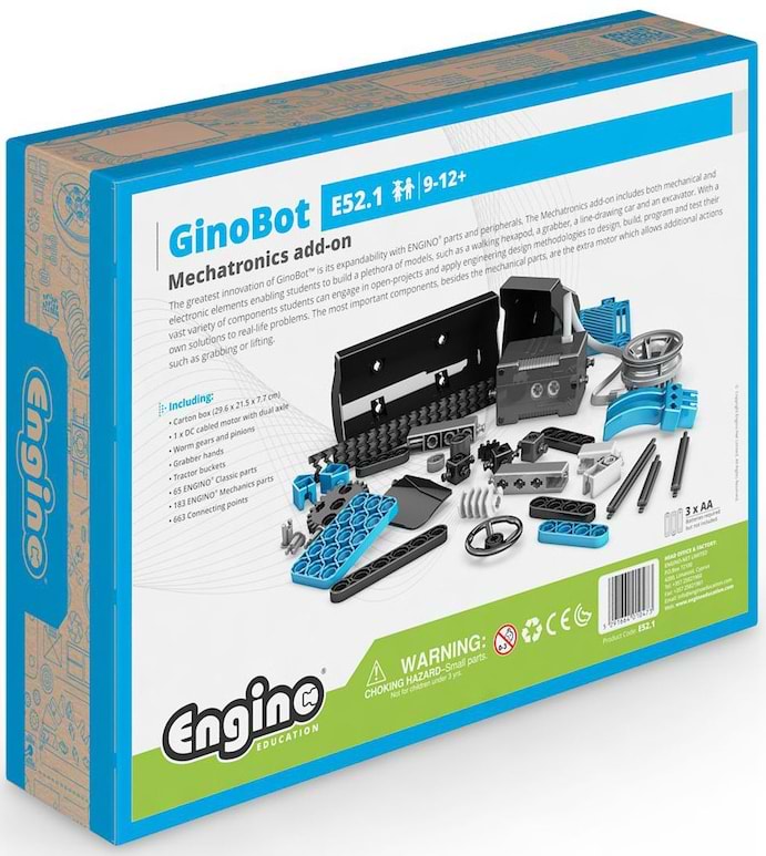 Пластиковий конструктор Engino Ginobot- додатки до мехатроніки (E52-1)