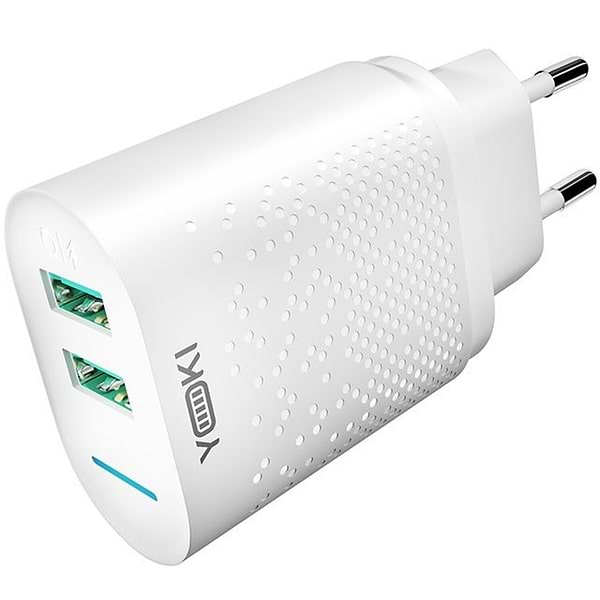 Фото - Сетевое зарядное устройство YOKI Led Series 12W White (YK-2.4Dual)
